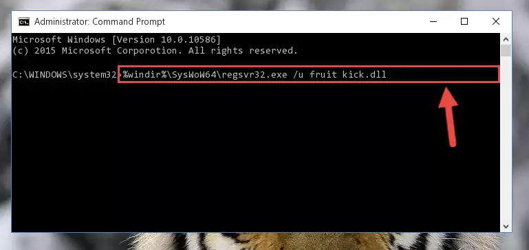 Creating a new registry for the Fruit kick.dll file in the Windows Registry Editor