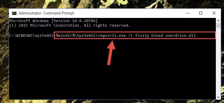 Uninstalling the Fruity blood overdrive.dll file from the system registry