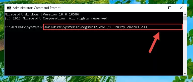 Uninstalling the Fruity chorus.dll file from the system registry