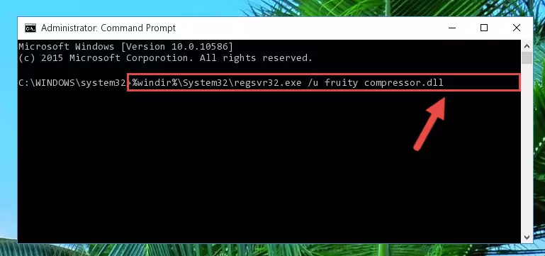 Creating a new registry for the Fruity compressor.dll file