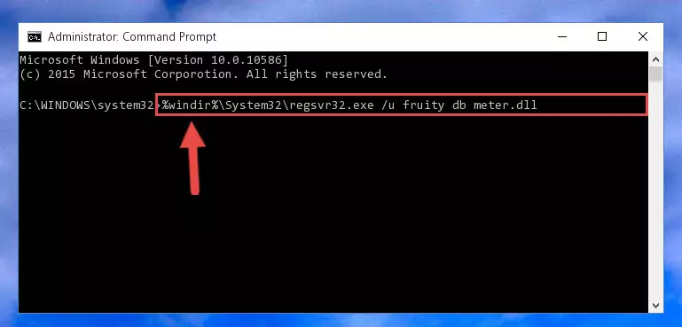 Creating a new registry for the Fruity db meter.dll file in the Windows Registry Editor