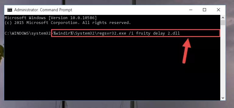 Deleting the damaged registry of the Fruity delay 2.dll