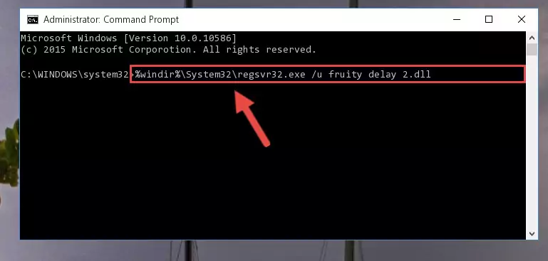 Creating a new registry for the Fruity delay 2.dll file in the Windows Registry Editor