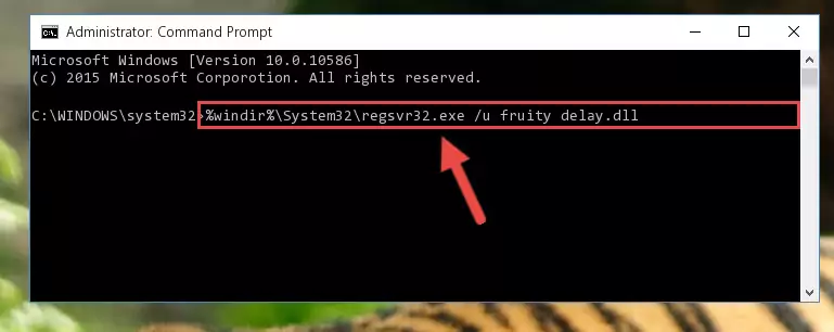 Creating a new registry for the Fruity delay.dll library in the Windows Registry Editor
