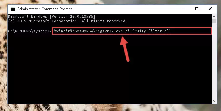 Uninstalling the Fruity filter.dll library from the system registry