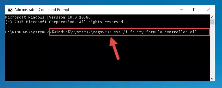 Deleting the Fruity formula controller.dll file's problematic registry in the Windows Registry Editor