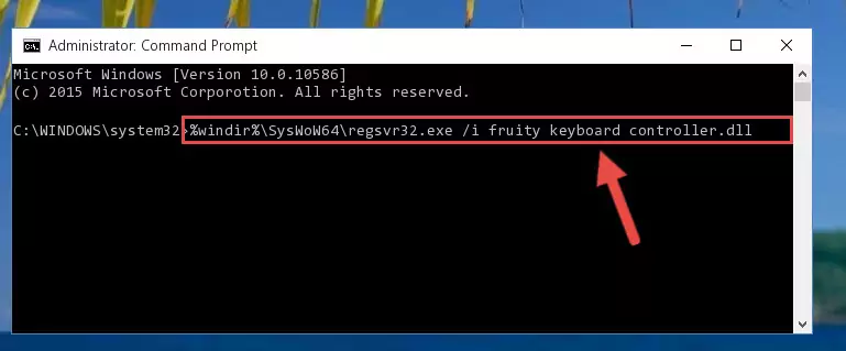Uninstalling the broken registry of the Fruity keyboard controller.dll file from the Windows Registry Editor (for 64 Bit)