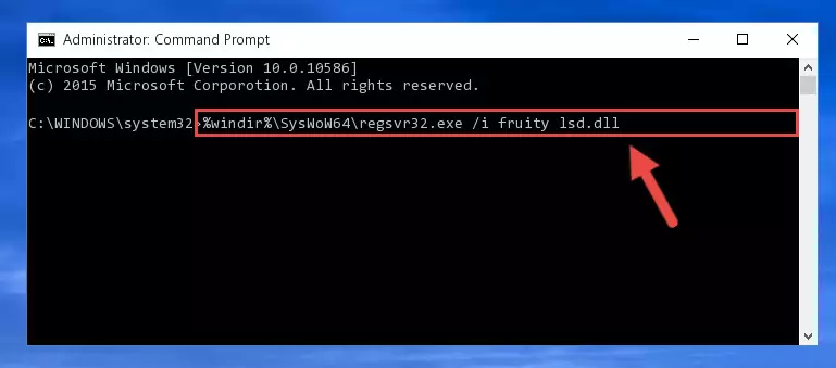 Deleting the Fruity lsd.dll library's problematic registry in the Windows Registry Editor