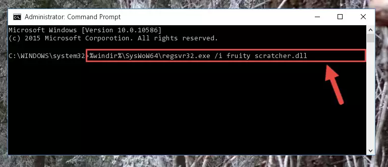 Uninstalling the broken registry of the Fruity scratcher.dll library from the Windows Registry Editor (for 64 Bit)