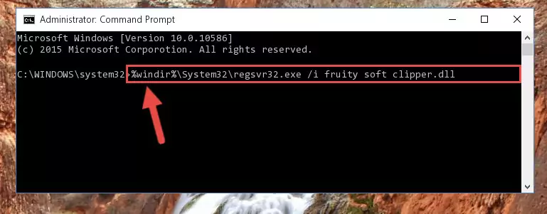 Deleting the Fruity soft clipper.dll file's problematic registry in the Windows Registry Editor