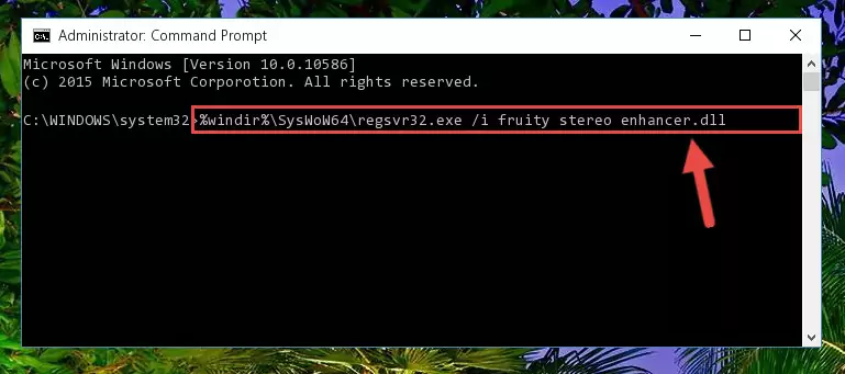 Uninstalling the broken registry of the Fruity stereo enhancer.dll file from the Windows Registry Editor (for 64 Bit)