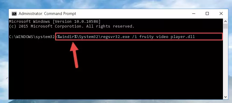 Reregistering the Fruity video player.dll file in the system (for 64 Bit)