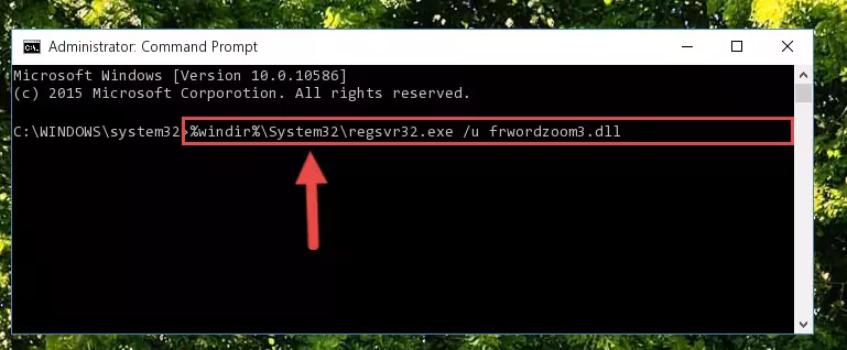 Making a clean registry for the Frwordzoom3.dll library in Regedit (Windows Registry Editor)
