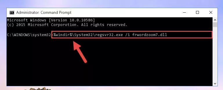 Creating a clean registry for the Frwordzoom7.dll file (for 64 Bit)