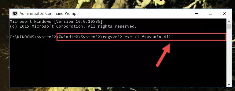 Deleting the damaged registry of the Fsavunin.dll