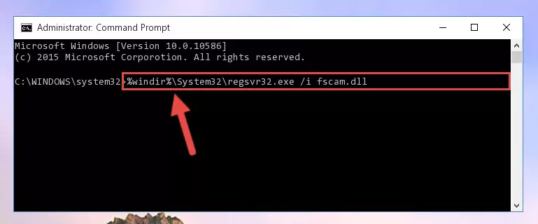 Deleting the Fscam.dll file's problematic registry in the Windows Registry Editor