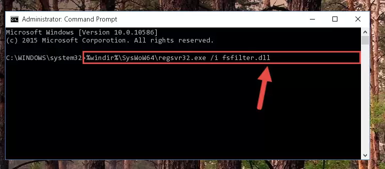 Uninstalling the Fsfilter.dll library's problematic registry from Regedit (for 64 Bit)