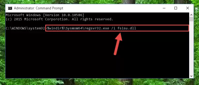 Deleting the Fsisu.dll file's problematic registry in the Windows Registry Editor