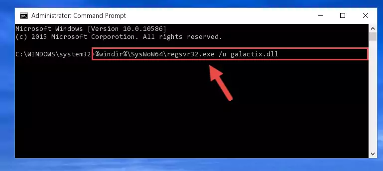 Creating a new registry for the Galactix.dll file in the Windows Registry Editor