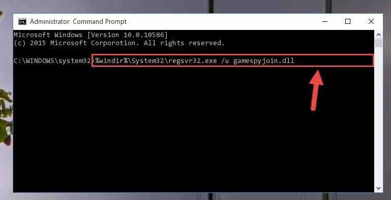 Creating a new registry for the Gamespyjoin.dll file in the Windows Registry Editor