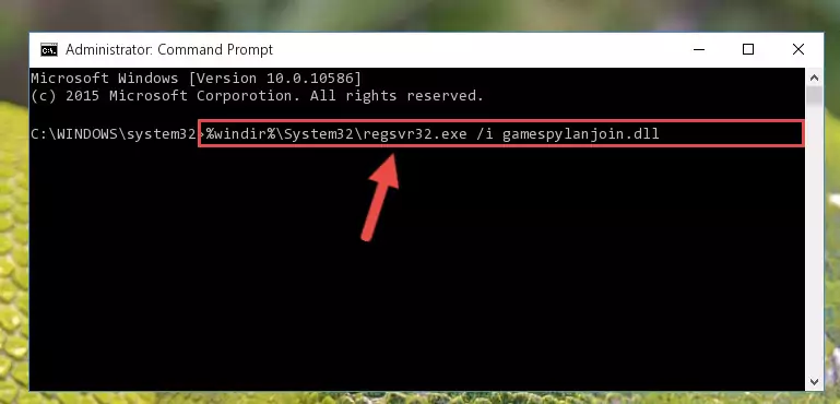 Reregistering the Gamespylanjoin.dll library in the system (for 64 Bit)