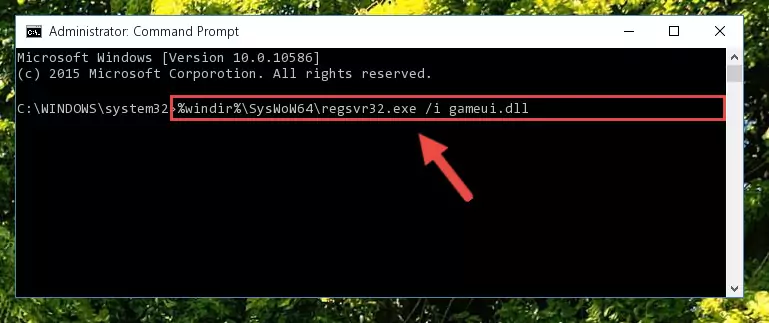 Deleting the Gameui.dll file's problematic registry in the Windows Registry Editor