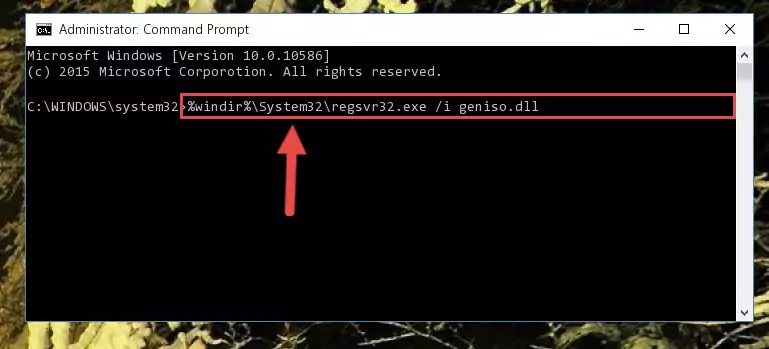 Reregistering the Geniso.dll file in the system (for 64 Bit)
