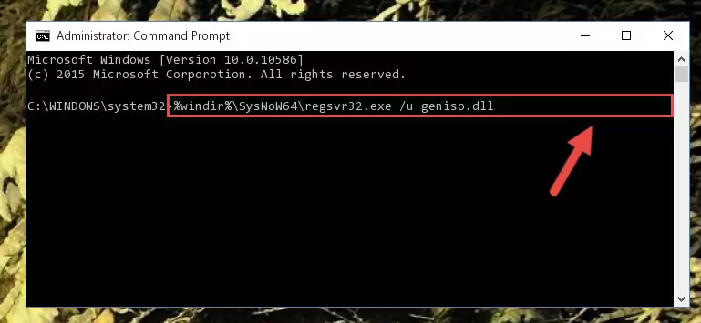 Creating a new registry for the Geniso.dll file