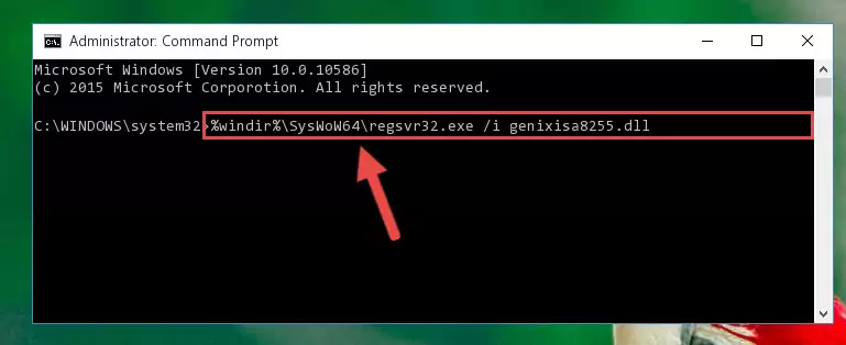 Deleting the damaged registry of the Genixisa8255.dll