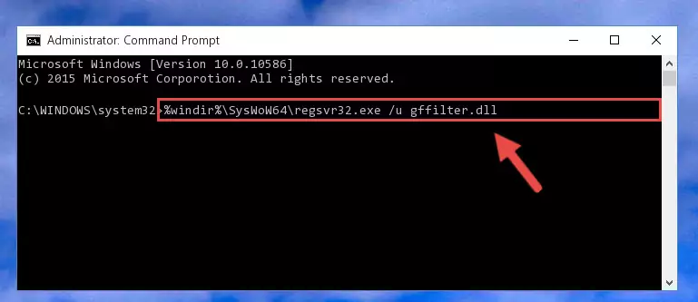 Creating a clean registry for the Gffilter.dll library (for 64 Bit)