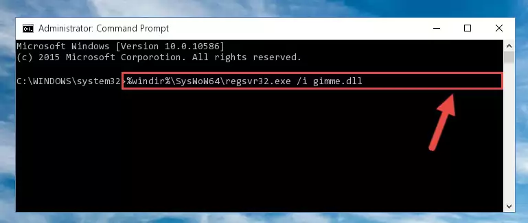Deleting the Gimme.dll library's problematic registry in the Windows Registry Editor