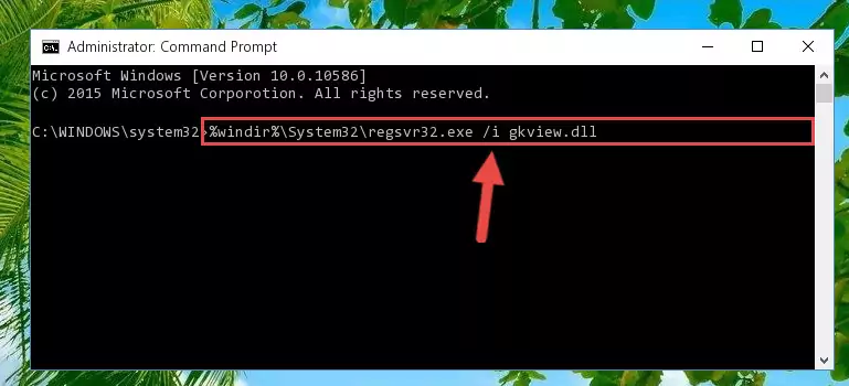 Deleting the damaged registry of the Gkview.dll