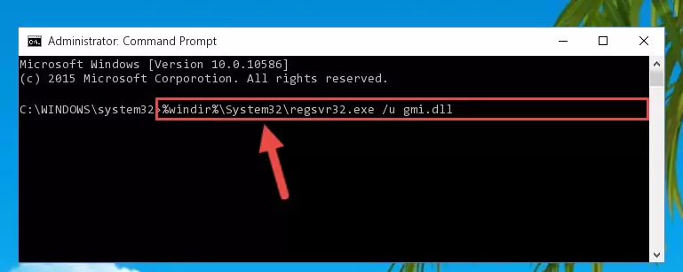 Creating a new registry for the Gmi.dll file in the Windows Registry Editor