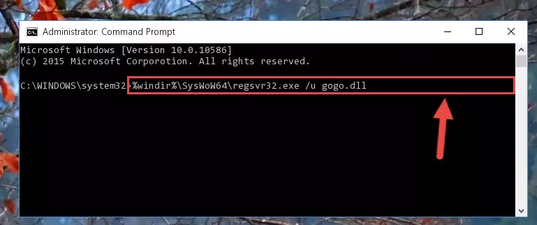 Creating a new registry for the Gogo.dll file