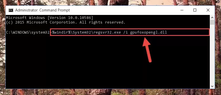Deleting the Gpufoxopengl.dll library's problematic registry in the Windows Registry Editor