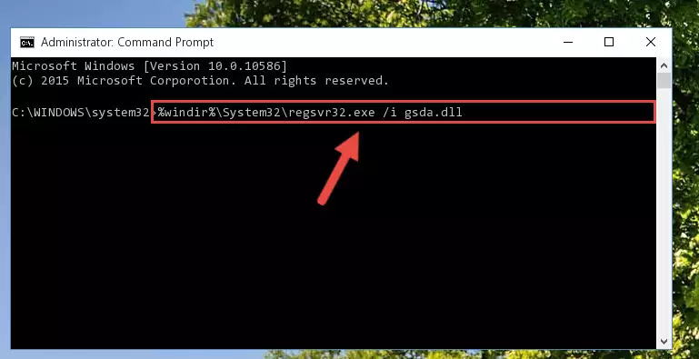 Deleting the Gsda.dll file's problematic registry in the Windows Registry Editor