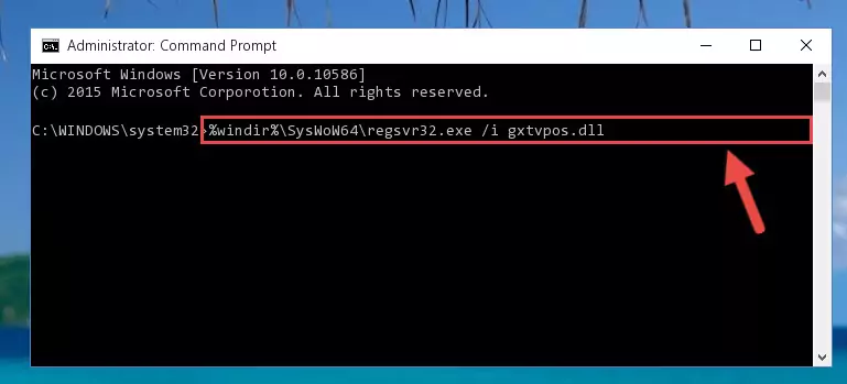 Deleting the damaged registry of the Gxtvpos.dll