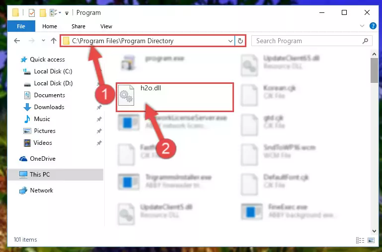 Uninstalling the H2o.dll file's broken registry from the Registry Editor (for 64 Bit)