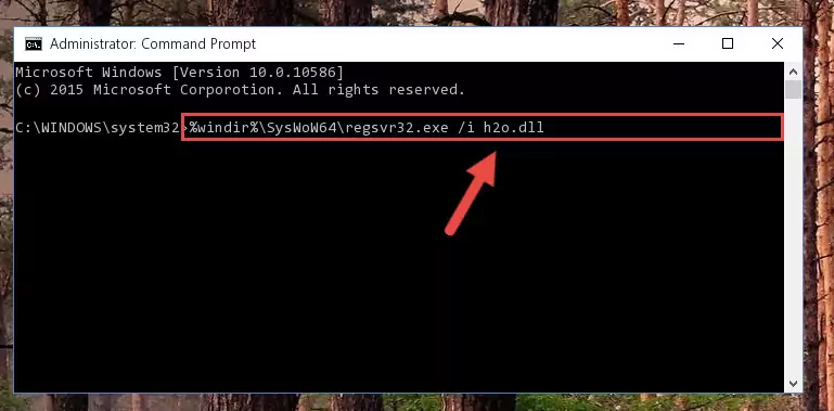Cleaning the problematic registry of the H2o.dll file from the Windows Registry Editor