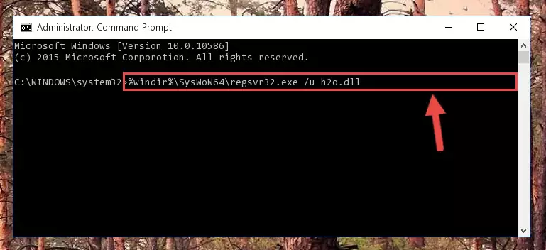 Creating a new registry for the H2o.dll file in the Windows Registry Editor