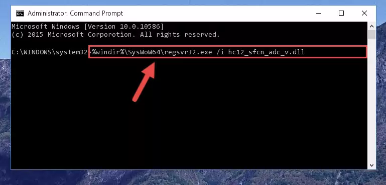 Uninstalling the Hc12_sfcn_adc_v.dll library from the system registry