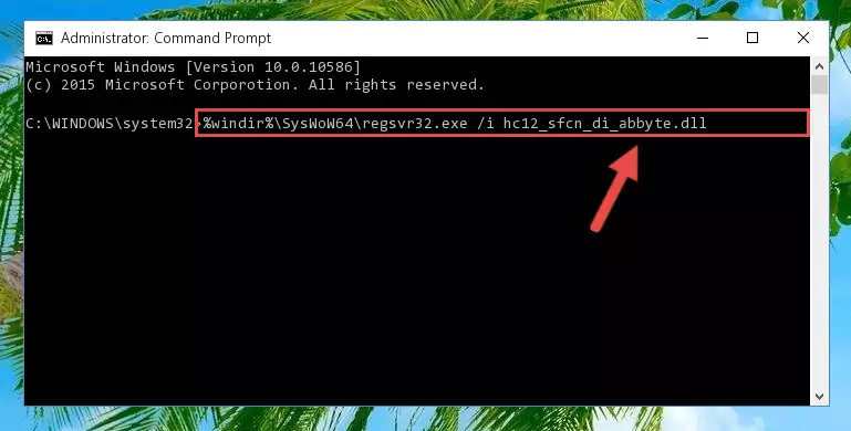 Uninstalling the damaged Hc12_sfcn_di_abbyte.dll library's registry from the system (for 64 Bit)