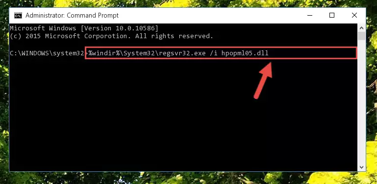 Deleting the Hpopml05.dll library's problematic registry in the Windows Registry Editor