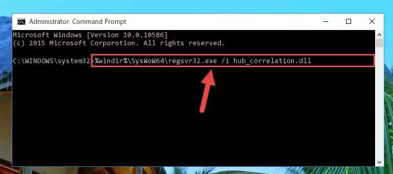 Uninstalling the Hub_correlation.dll file from the system registry