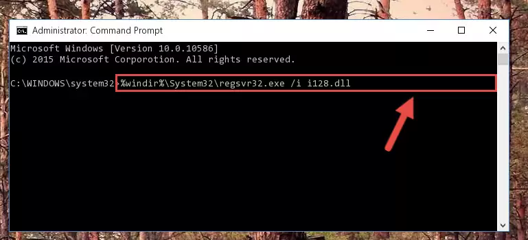 Deleting the damaged registry of the I128.dll