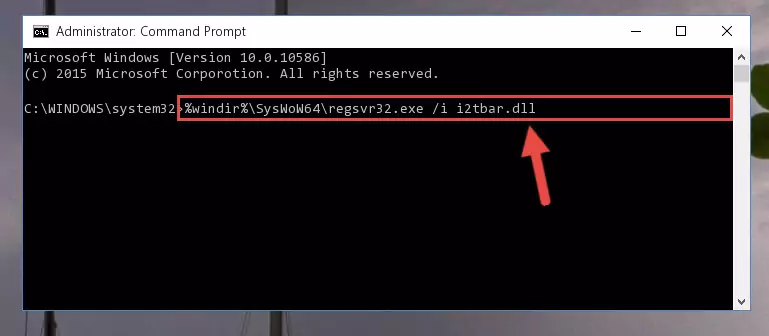 Cleaning the problematic registry of the I2tbar.dll library from the Windows Registry Editor