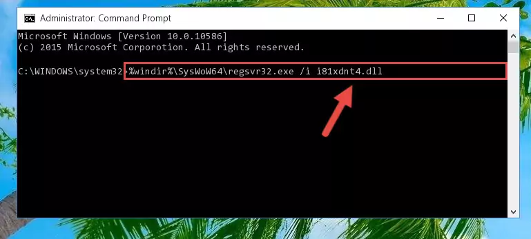 Deleting the damaged registry of the I81xdnt4.dll