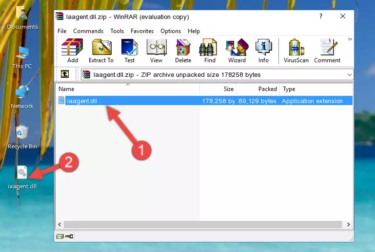 Copying the Iaagent.dll file into the software's file folder