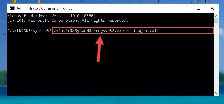 Creating a new registry for the Iaagent.dll file in the Windows Registry Editor