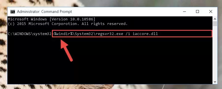 Deleting the damaged registry of the Iaccore.dll